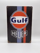 Blechschild Gulf Heuer 20x30cm