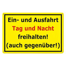 Blechschild Einfahrt Ausfahrt