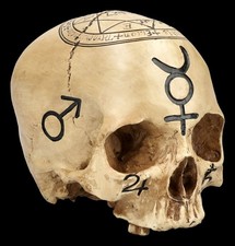 Totenkopf Witchcraft Skull - Deko Figur Schädel Ritual Totenschädel Magie