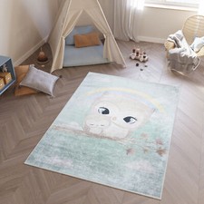 Bedruckter Kinderteppich Eulen