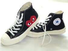 Converse Comme des Garçons Play Chuck Sneaker Gr. 37,5 / 5, schwarz mit Herz