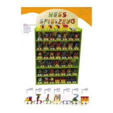 Hess 0045 Buchstabenzug "A-Z" und "0-9) aus Holz, bunt bemalt Erzgebirge