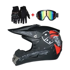 Helm Integralhelm Motorradhelm Mit Brille+Handschuh Sturzhelm Rollerhelm M/L/XL