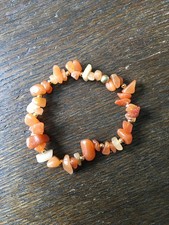 Roter Aventurin Sonnenstein Armband mit Gold Perlen Heilstein 