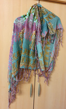 CODELLO Schal / Tuch Herbstfarben blau/braun/beige/grau 100x100cm Herbst/Winter