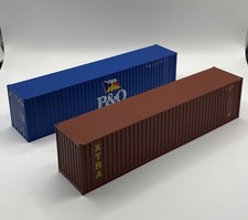 2 St. Faller Container 1:87 H0 P&O und XTRA 40 Fuß