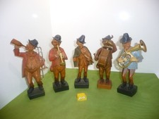 5 Musiker Figuren Kunststoff , ...... Optik  :  Holz geschnitzt H ca.  22 cm