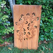 Gartenschild Sichtschutz Gartenstecker Edelrost Gartendeko Stele Windschutz rost