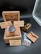 HOLZKERN Armbanduhr Quarz Herbstmorgen Zebrano/Wenge 9120078332702UVP 149€