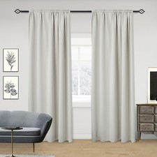 EUGAD 2x vorhänge blickdicht Thermo vorhang kräuselband Verdunklungsgardine deko