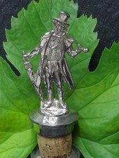 alt Zierkorken Flaschen-Stopfen-Verschluss-Korken eleganter Herr WMF Jugendstil