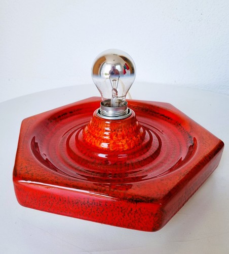 70er sechseckige wandlampe - sechseckige,