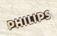 PHILIPS FIRMEN LOGO aus KUNSTSTOFF für TAPEDECKS  von 80er JAHRE