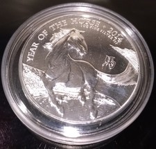 1 oz Silbermünze Pferd 2014