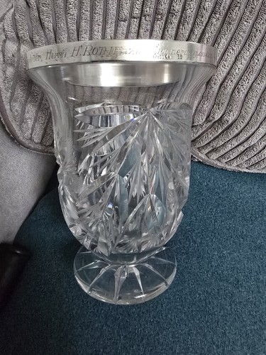 Glaspokal mit 800 - silber, von