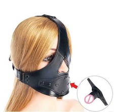 Lederoptik BDSM Kopfgeschirr