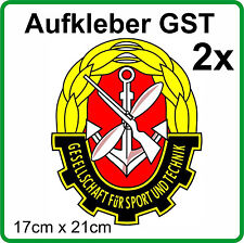 2x Emblem Aufkleber DDR GST