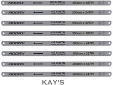 BÜGELSÄGEBLÄTTER FÜR METALL, BRUCHSICHER, BI-METALL, 300mm/12" 18tpi 24tpi 32tpi