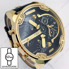 Diesel DZ7371 Mr. Daddy 2.0 Chronograph Schwarz Zifferblatt Lederband Herrenuhr