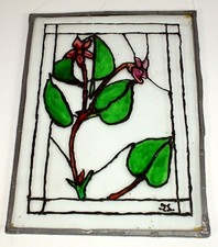 J.S. Fensterbild Suncatcher Blume bleiverglast Glasbild