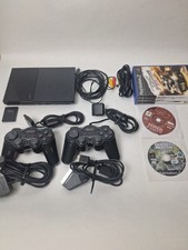 PS2 Sony PlayStation 2 Slim Konsole mit 5 Spiele 2 Kontroller SCPH-90004 Top