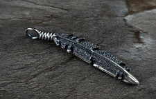 Anhänger silber 925 - 925, feder