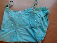 Unterhemd Twinset mit - hose helltürkis Gr. 42 Margret 