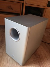 CANTON AS 5 Aktiv 100 Watt Powered Subwoofer - Bass Lautsprecher - silber