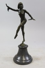 Art Deko Stil Tänzerin Bronze signiert (GV382)