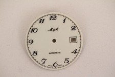 M&M Automatic Emaille-Zifferblatt Datum 30/40er Jahre Ø31mm Herrenarmbanduhr HAU