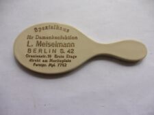 Antiker Taschenspiegel mit Reklame Werbung aus Berlin