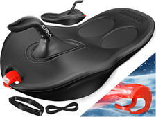 KESSER® Bob Schneebob Alpina Mit LED Licht Inkl. Zugseil Schlitten Rodelschlitte