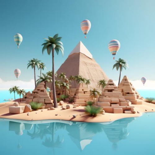 Wandbild pyramide von khafre - wandbild:,