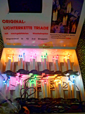 bunte Triaden  Retro Weihnachtsbeleuchtung Lichterkette Christbaumbeleuchtung