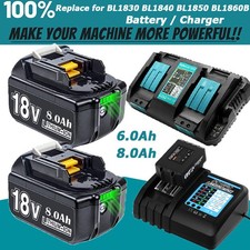 4x 18V 8Ah für Makita Akku BL1860B Led Anzeige LXT-400 BL1850B BL1830 Ladegerät