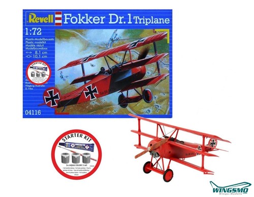 Revell starter kit fokker - revell, dr.1
