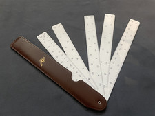 Aristo Fächermaßstab 1323 in Lederetui * mit Werbung Lohr Filter * TOP