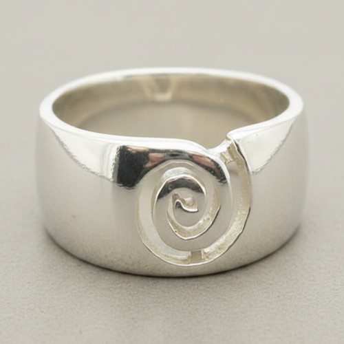 Sterling silber ring spiral - silber,