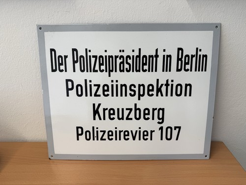 Emailleschild polizei berlin - emailleschild,