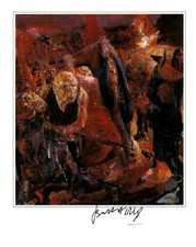 BERNHARD HEISIG  -Kunstkonvolut- Handsigniert & gerahmte Kunstkarte & Kunstbuch