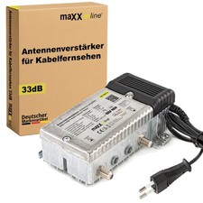 Antennenverstärker für Kabelfernsehen 33 dB Verstärkung 1 GHz DVB-T2, DVB-C