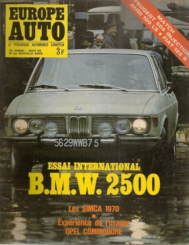 Europa auto 1969 bmw 2500 - auto,