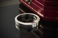 Cartier Tank Ring Solitär 1 Diamant im Princess Cut in 750er Weißgold Schmuck
