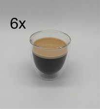 Doppelwandige Espresso Gläser Tassen 6er Set 80 ml Espressotasse Espressogläser