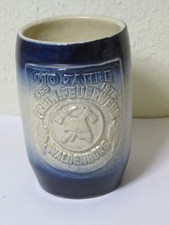 DDR Bierkrug 110 Jahre FFW Freiwillige Feuerwehr - WALDENBURG  1975 DDR Keramik