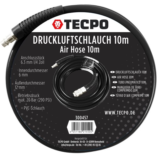 Pvc druckluft schlauch 10m - schlauch,