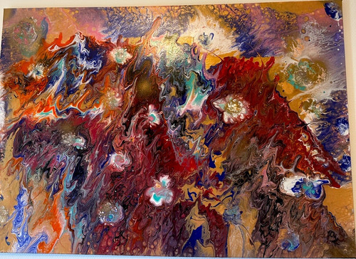 Abstraktes acrylgemälde auf - acrylgemälde,