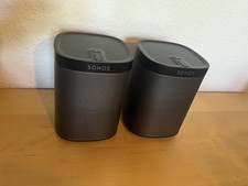 2x Sonos Play:1 Kabelloser Smart-Lautsprecher, Schwarz - TOP-ZUSTAND!