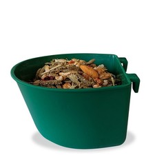 Kunststoff Fressnapf 600 ml grün einhängbar-Nager Geflügel MDF-Halterung