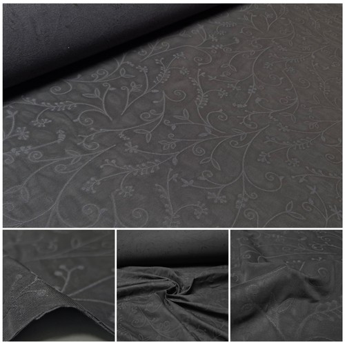 Jacquard stoff dunkelgrau - jacquard,